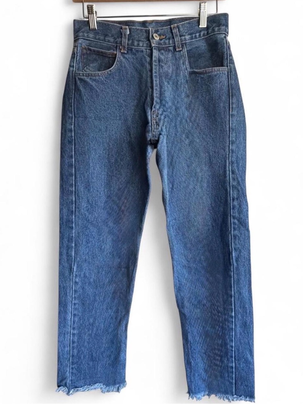 OG John Galt Brandy Melville Women’s Straight Leg Button Fly Raw Hem Jeans 28”
